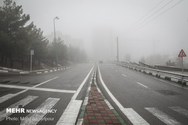 Tehran drowned in fog