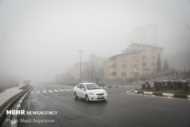 Tehran drowned in fog