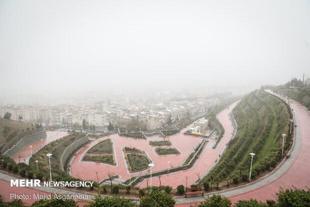 Tehran drowned in fog