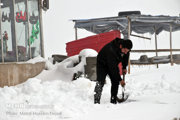 Sringtime snow in Heyran pass, NW Iran