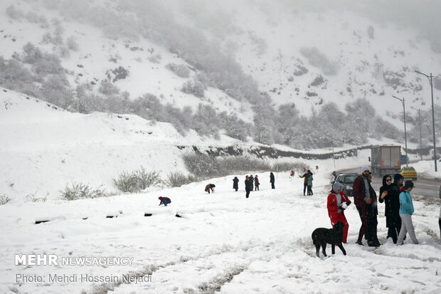 Sringtime snow in Heyran pass, NW Iran