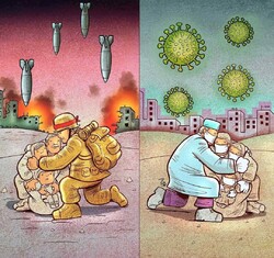 Cartoonist Alireza Pakdel’s new collection healing harms from coronavirus  