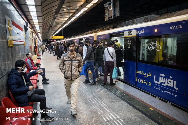 Tehran Subway during pandemic