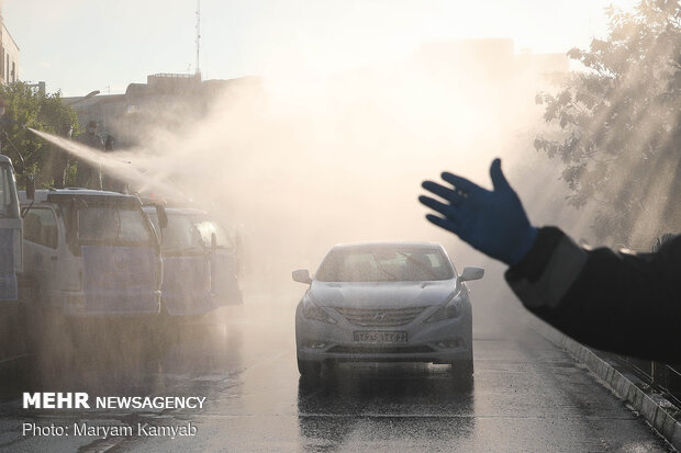 Bio-Defense Drill staged in Vali-e Asr Square of Tehran amid outbreak