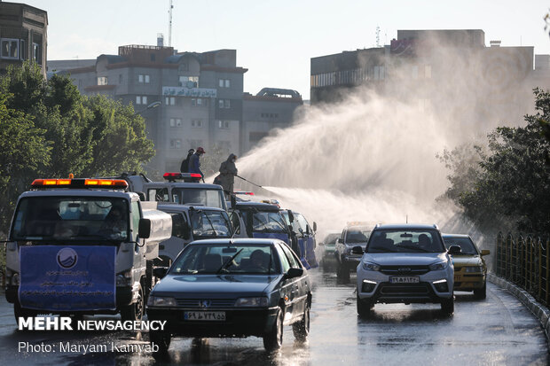 Bio-Defense Drill staged in Vali-e Asr Square of Tehran amid outbreak