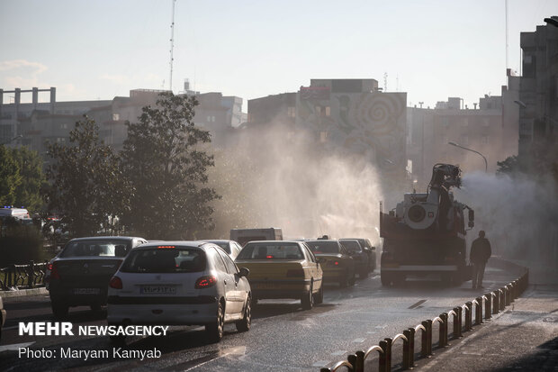 Bio-Defense Drill staged in Vali-e Asr Square of Tehran amid outbreak