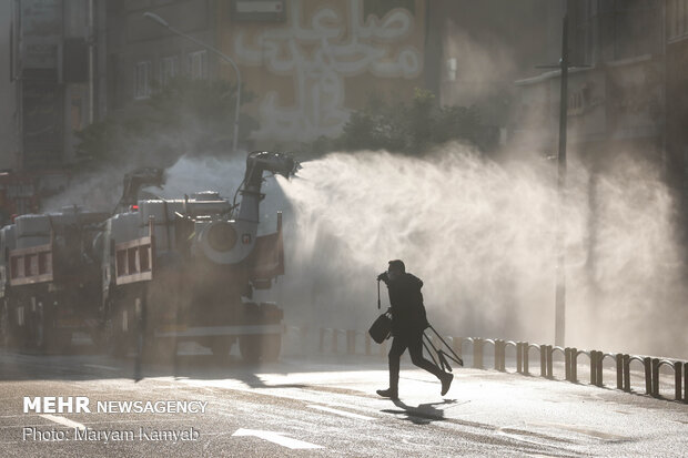 Bio-Defense Drill staged in Vali-e Asr Square of Tehran amid outbreak