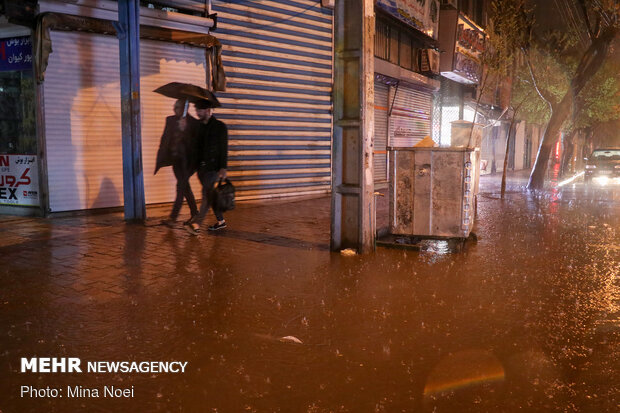 Spring rainfall in Tabriz
