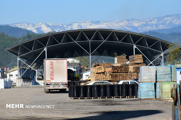 Goods loading, unloading in Astara port
