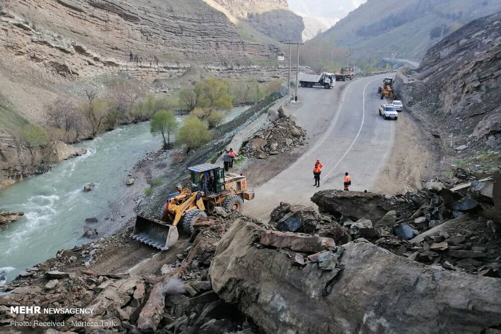 جاده چالوس برای دومین بار در ۴۸ ساعت اخیر مسدود شد