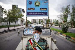 Health service parade in Rasht on National Army Day
