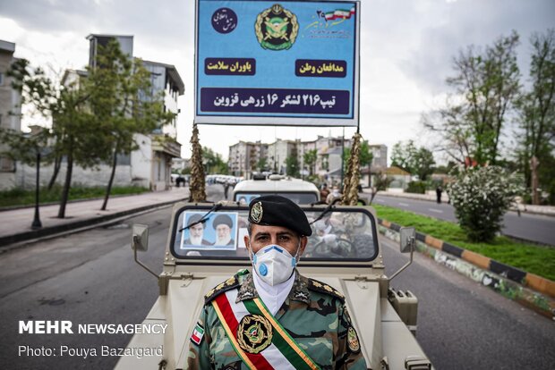 Health service parade in Rasht on National Army Day 