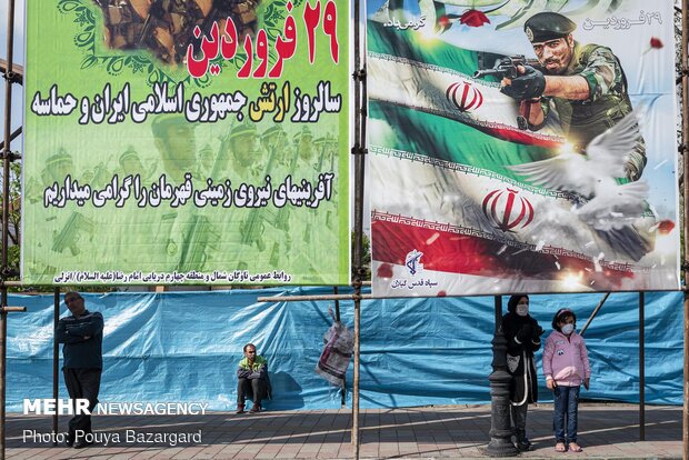 Health service parade in Rasht on National Army Day 