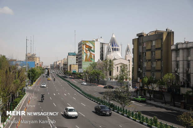 خلوتی خیابانها در اسفند ماه ۹۸ 