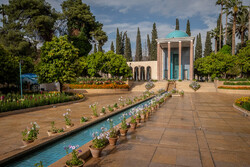 Empty mausoleum of Saadi Shiraz amid COVID-19 pandemic