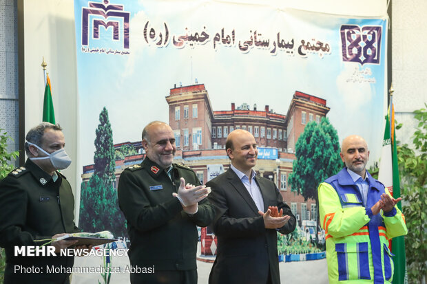 تقدیر  فرمانده  انتظامی تهران بزرگ از کادر درمانی بیمارستان امام خمینی(ره)