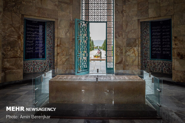 Empty mausoleum of Saadi Shiraz amid COVID-19 pandemic 