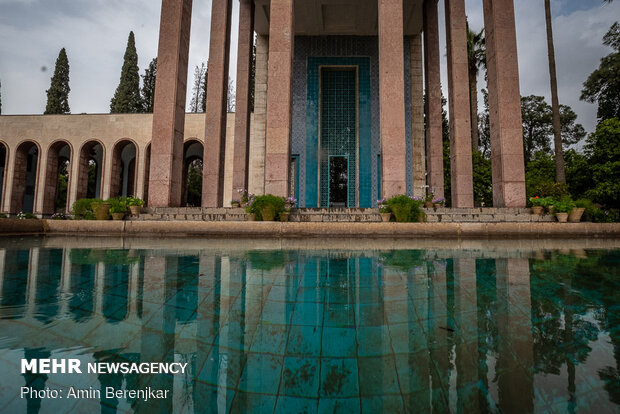 Empty mausoleum of Saadi Shiraz amid COVID-19 pandemic 