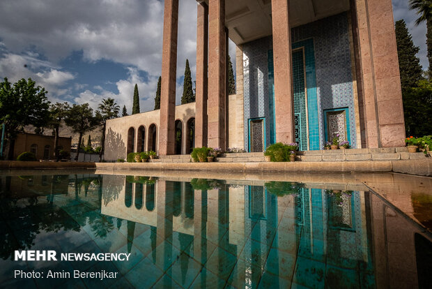 Empty mausoleum of Saadi Shiraz amid COVID-19 pandemic 