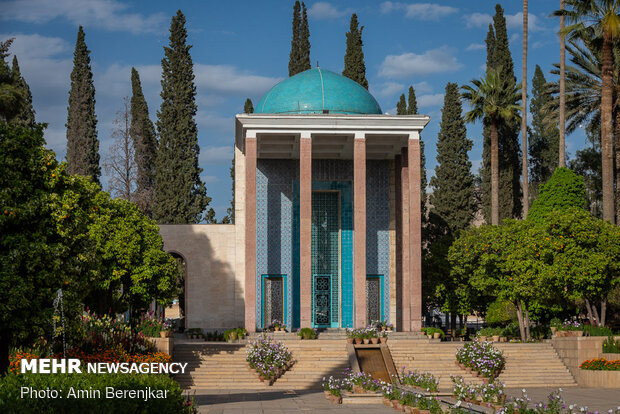 Empty mausoleum of Saadi Shiraz amid COVID-19 pandemic 