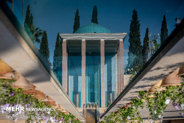 Empty mausoleum of Saadi Shiraz amid COVID-19 pandemic 