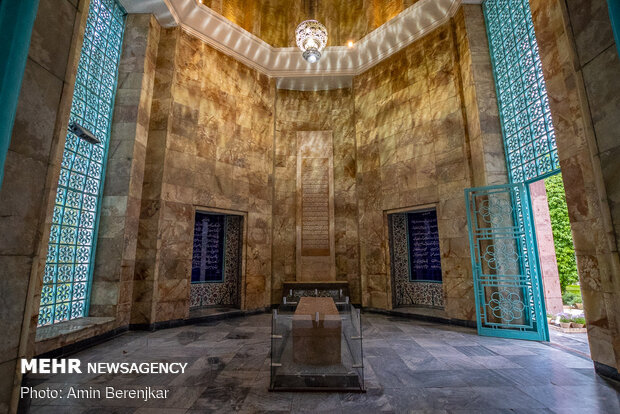 Empty mausoleum of Saadi Shiraz amid COVID-19 pandemic 