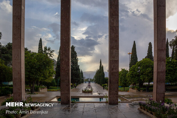 Empty mausoleum of Saadi Shiraz amid COVID-19 pandemic 