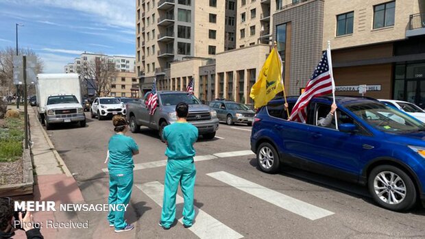 اعتراض پرستاران آمریکایی به عدم رعایت قرنطینه