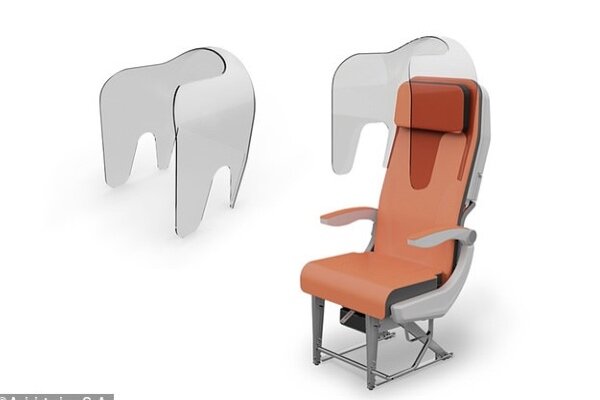 صندلی ضد کرونا برای هواپیما طراحی شد