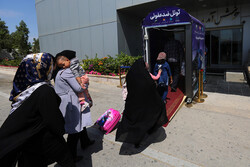 Disinfecting, monitoring health of passengers in Kish