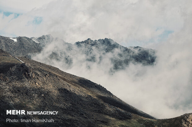 A road journey through clouds