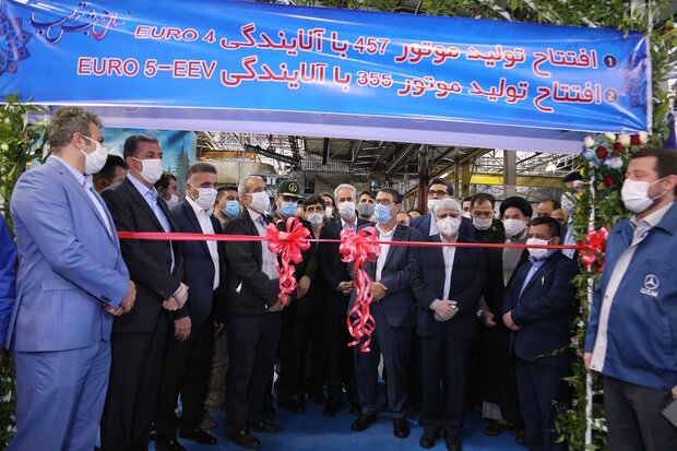 خط تولید موتورهای دیزلی و گیربکس با حضور وزیر صمت افتتاح شد