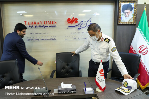 بازدید محمدرضا مهماندار رئیس پلیس راهنمایی و رانندگی تهران بزرگ از خبرگزار مهر