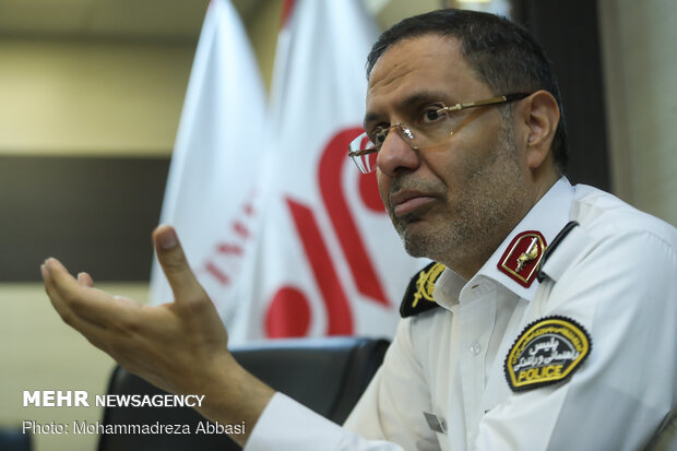 بازدید محمدرضا مهماندار رئیس پلیس راهنمایی و رانندگی تهران بزرگ از خبرگزاری مهر