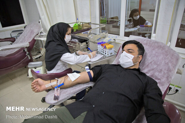 اهدای خون در شب بیست و یکم رمضان