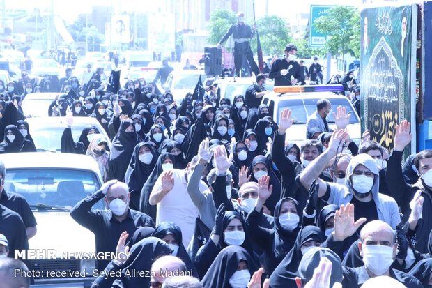 تشیع شهید مدافع حرم «ابوالفضل سرلک» در شهر ری