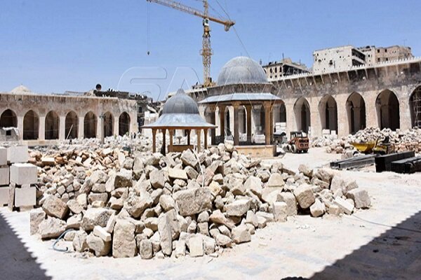 آغاز عملیات ترمیم مسجد اموی حلب+تصاویر