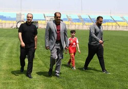 بازدید سرپرست باشگاه پرسپولیس از ورزشگاه شهید کاظمی