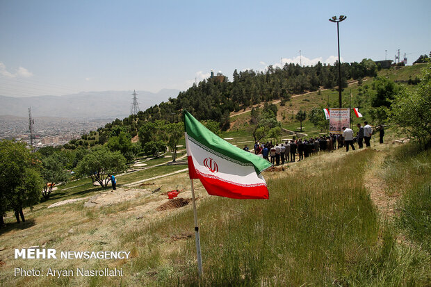 Planting olive sapling to mark Intl. Quds Day
