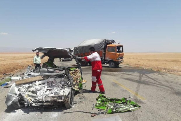 حادثه رانندگی درجاده مرگ آذربایجان/راننده خودروی سواری درآتش سوخت