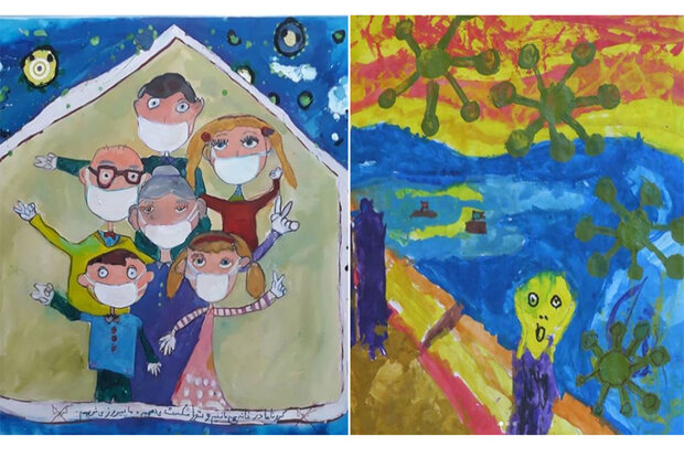 نقاشی‌های برتر کودکان زیر ۱۰ سال با موضوع «قرنطینه»