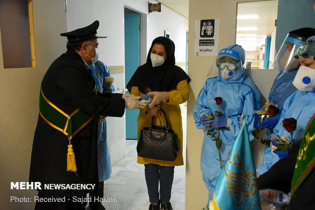 قدردانی خادمین مسجد جمکران از مدافعان سلامت