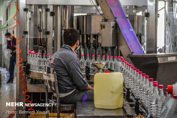 Rosewater production line