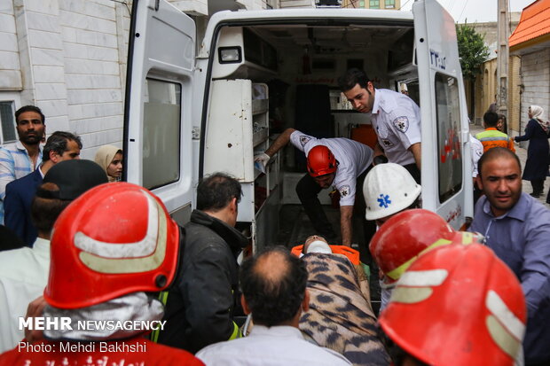 جان باختن دو نفر در انفجار ساختمانی در قم