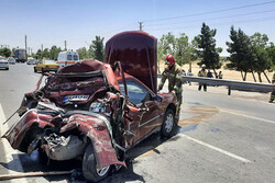 تصادف و ترافیک در جاده بهشت زهرا/مصدومان تحویل اورژانس شدند