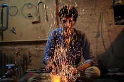 Traditional lock-making workshop in SW Iran