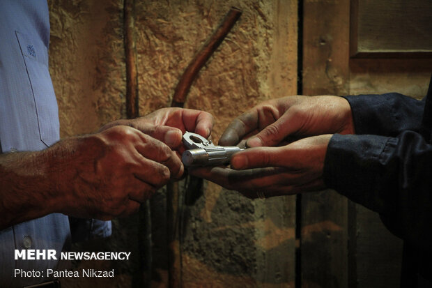 Traditional lock-making workshop in SW Iran