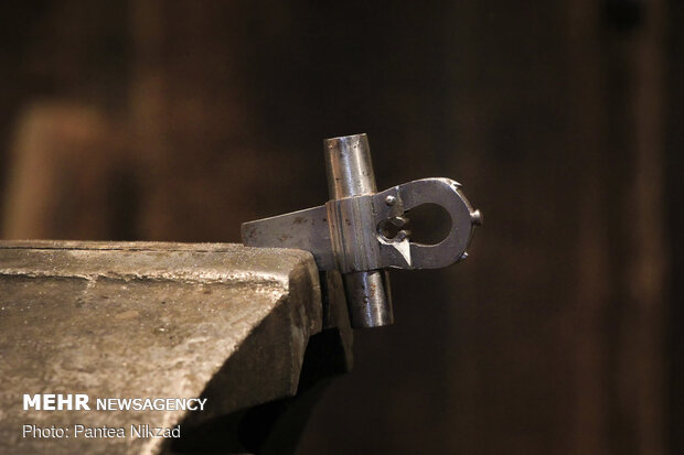 Traditional lock-making workshop in SW Iran