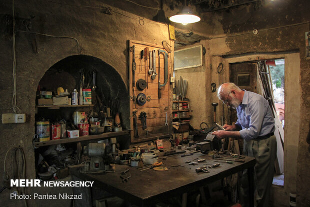 Traditional lock-making workshop in SW Iran