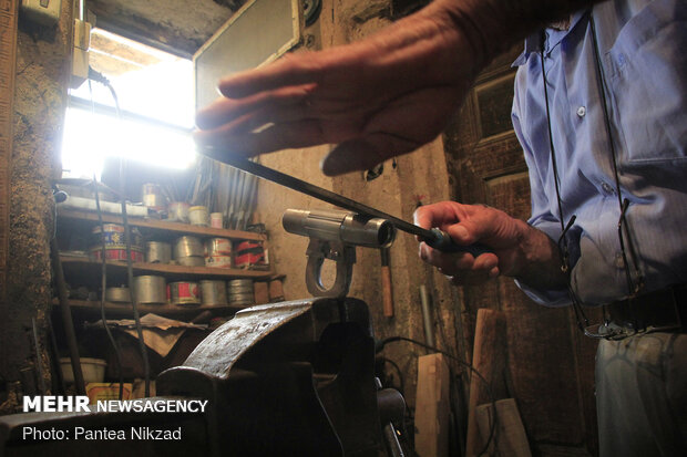 Traditional lock-making workshop in SW Iran